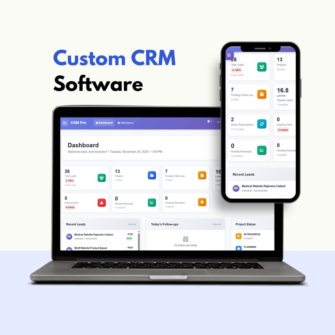 Custom CRM Software Development by Swadhin IT Solutions