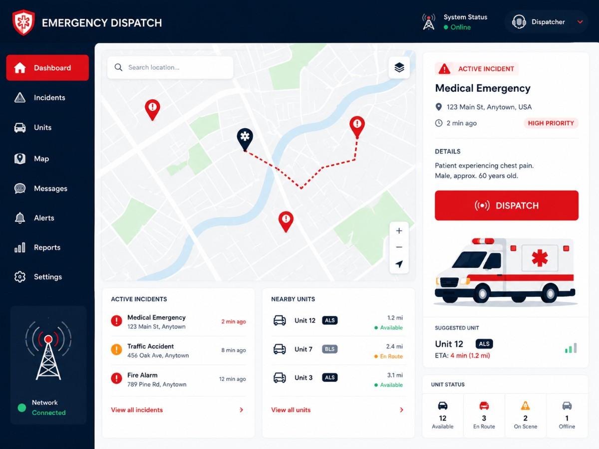 EMS analytics dashboard