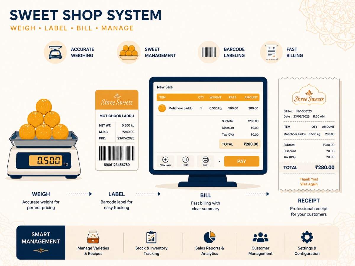 Sweet shop billing and production system project
