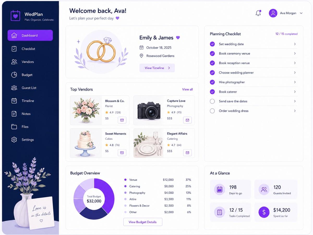 Wedding planner software project