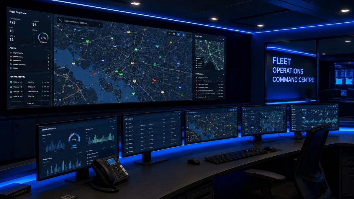 Fleet management software dashboard