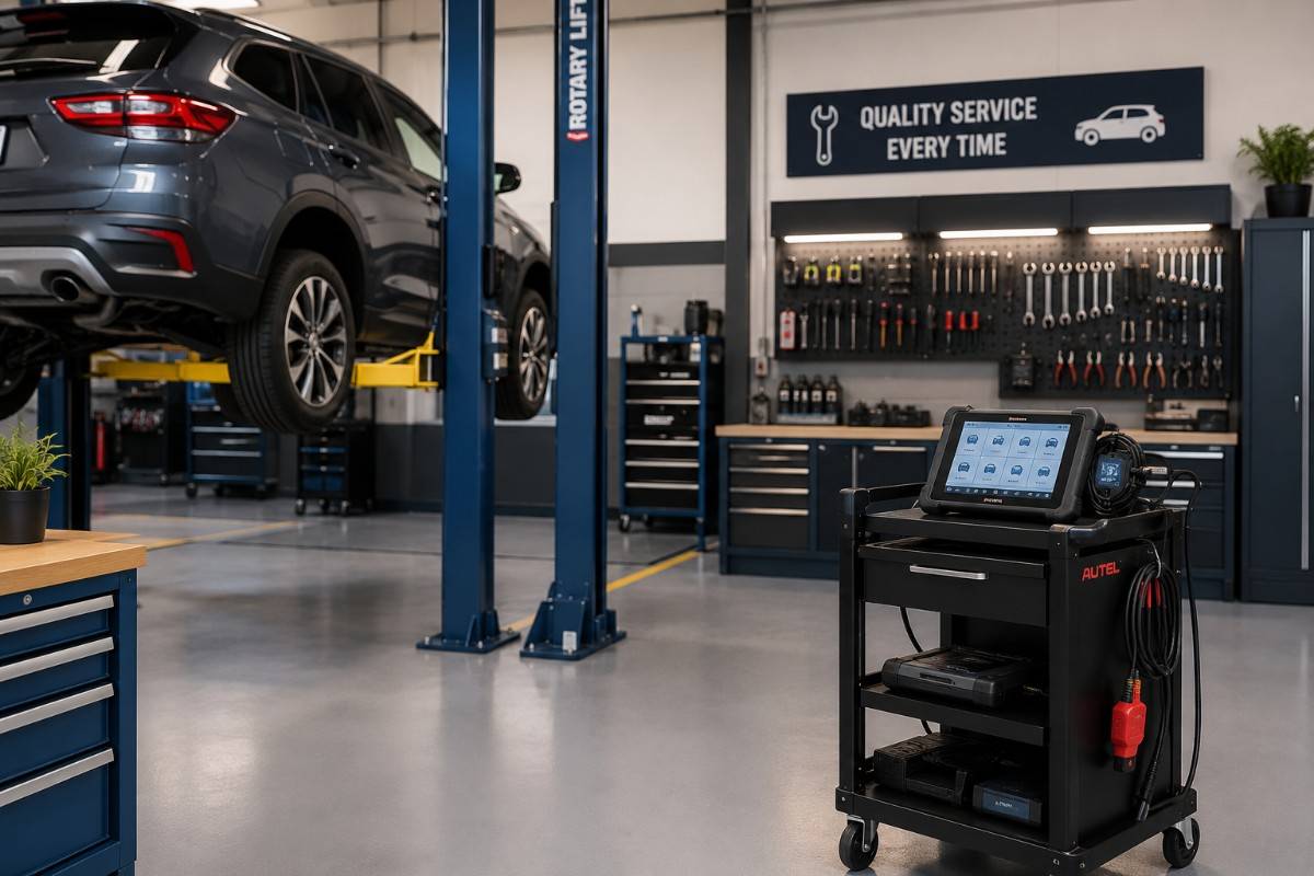 Well-organised auto workshop using SITS software