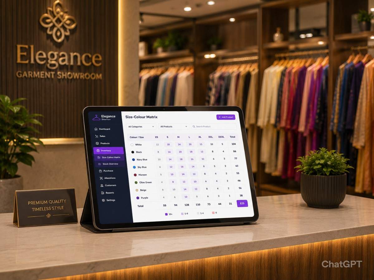 Garment shop using SITS management software