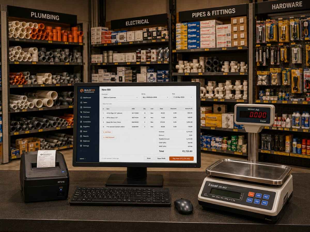 Hardware store using SITS management software