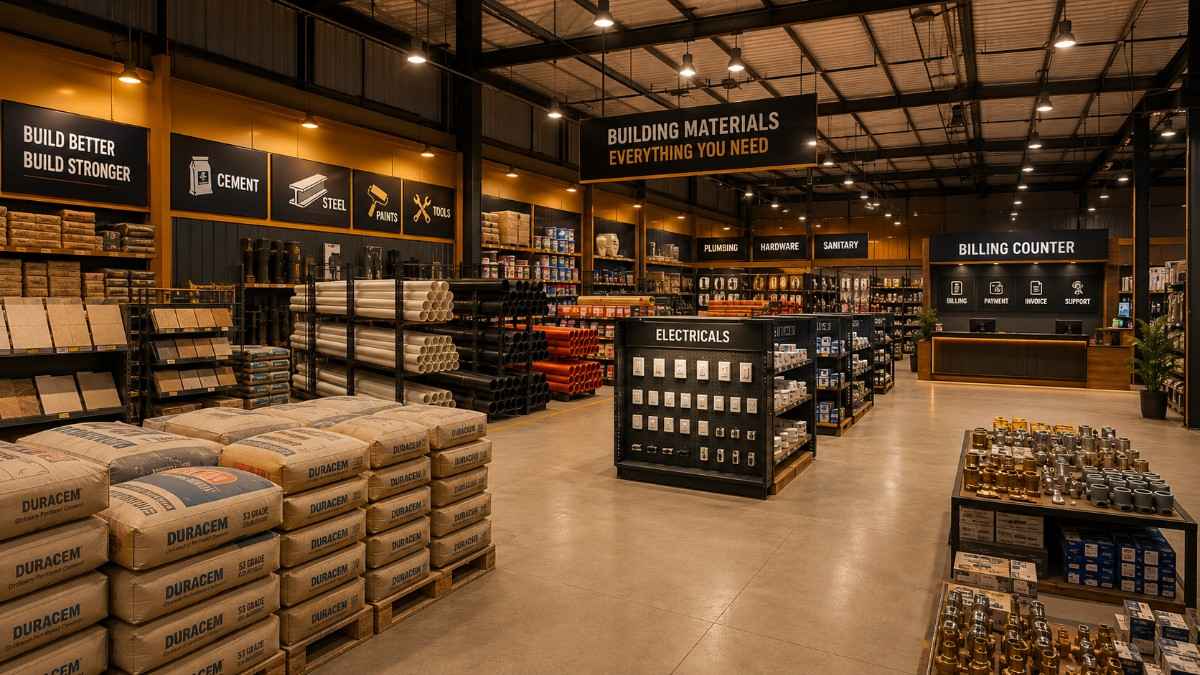 Hardware and building material shop software dashboard