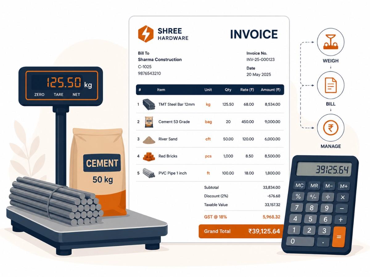 Hardware weight-based billing project