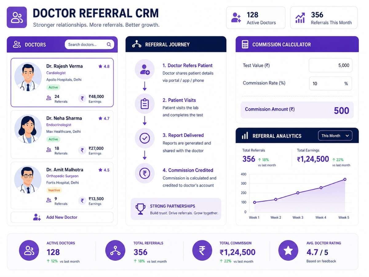Doctor referral CRM project