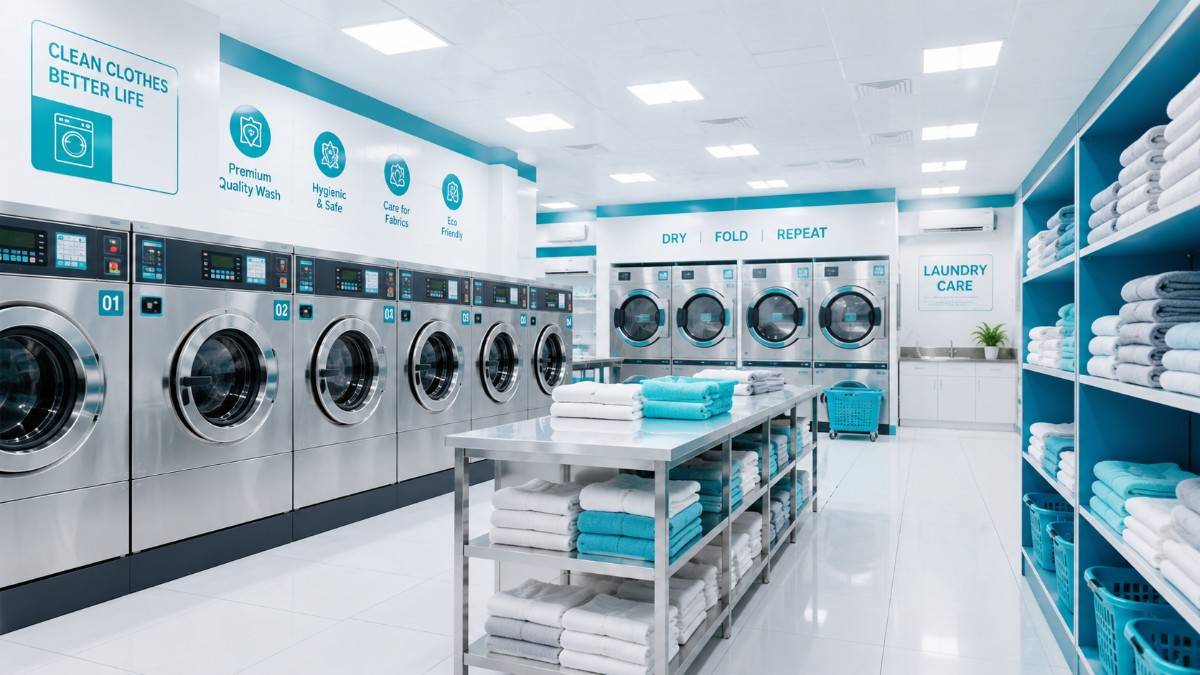 Laundry management software dashboard