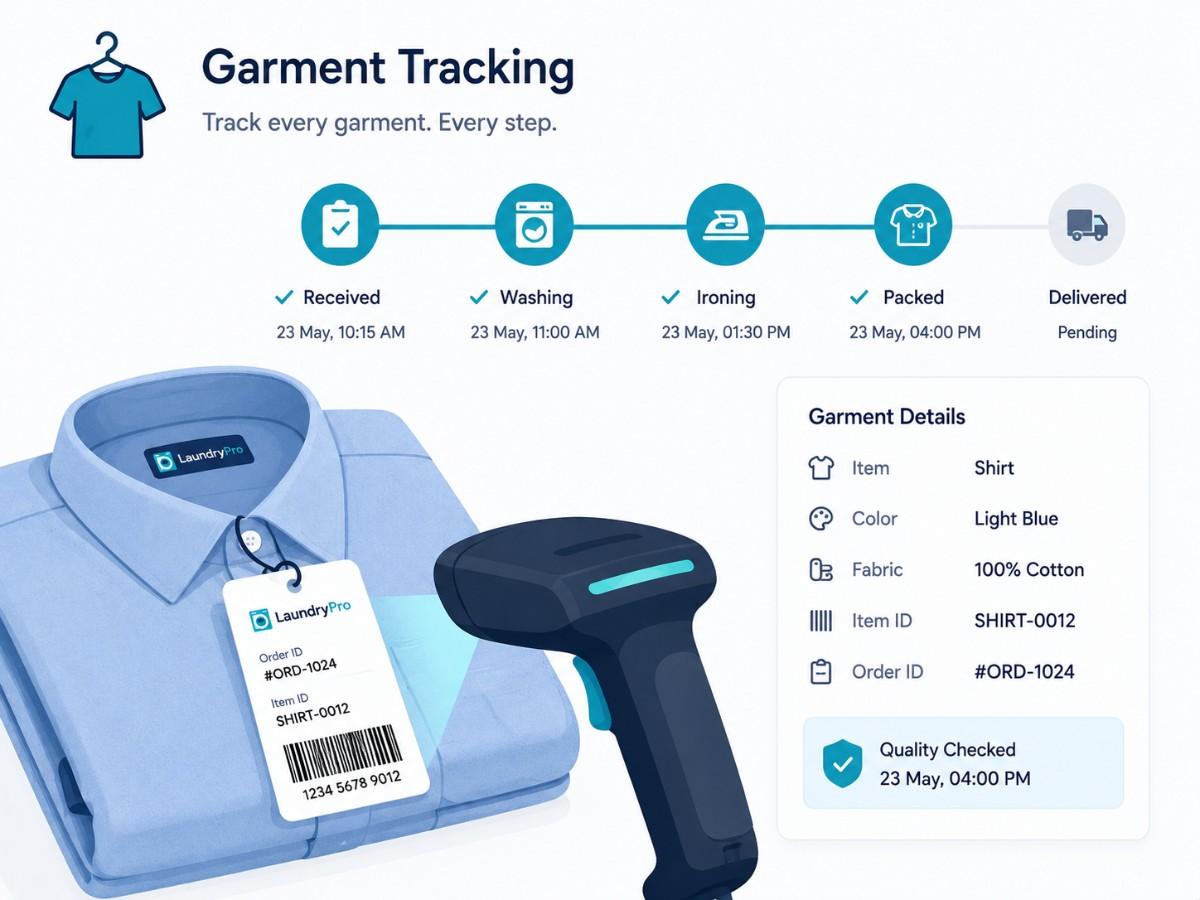 Laundry order tracking system
