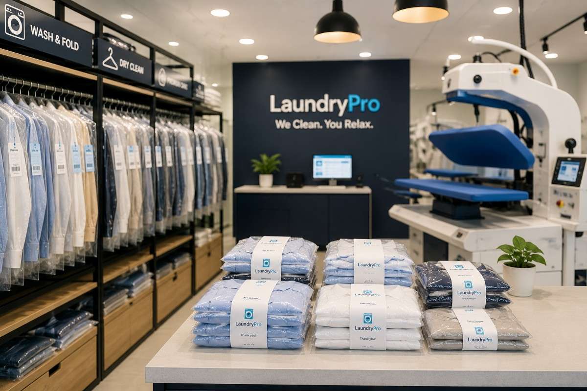 Laundry business owner using SITS software