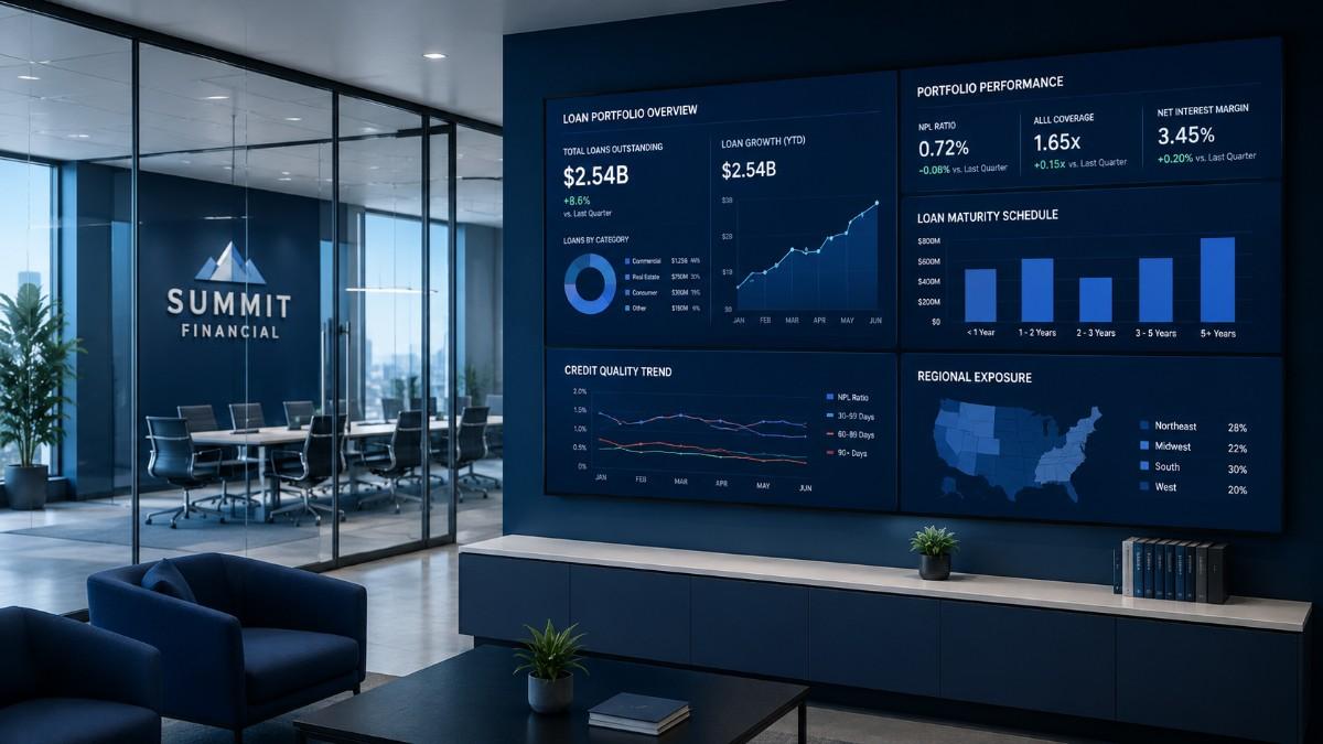 Microfinance loan management software dashboard