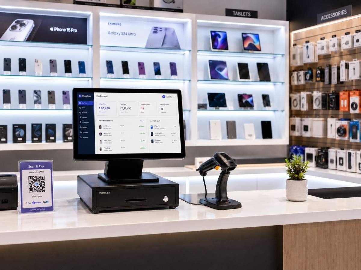 Mobile shop using SITS management software