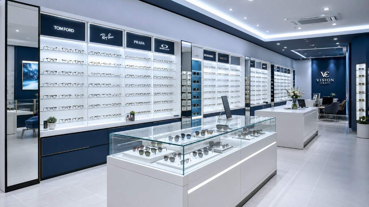Optical shop software dashboard