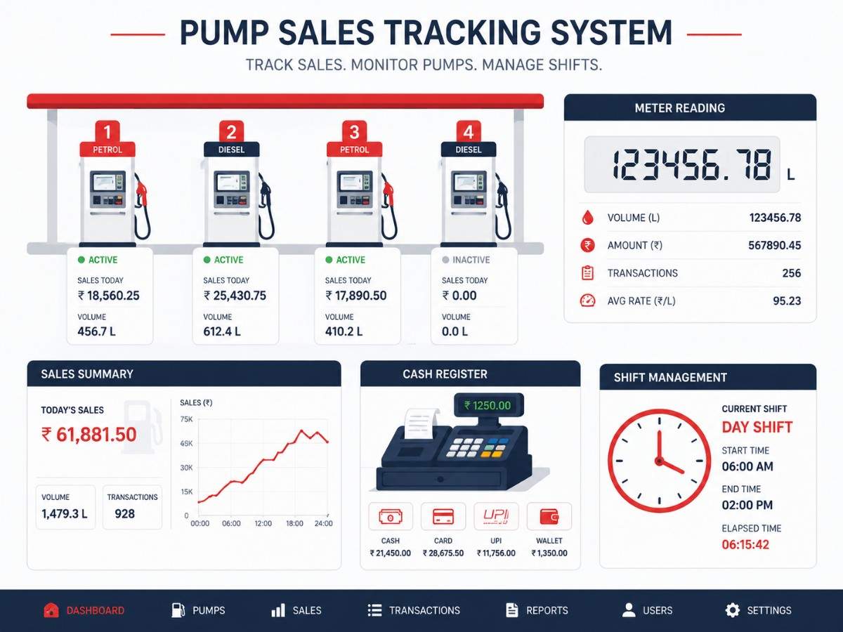 Pump sales tracking system project
