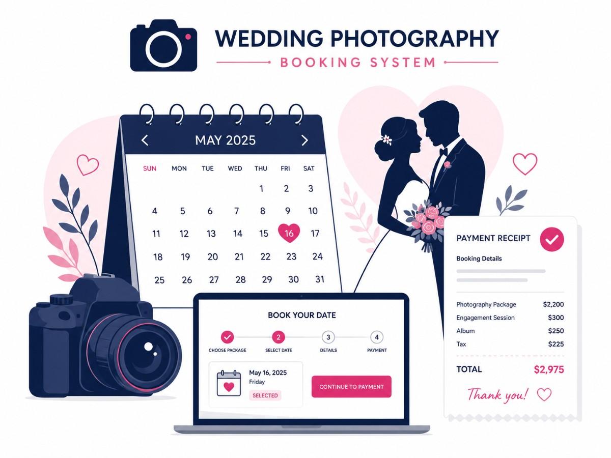 Wedding photography booking system