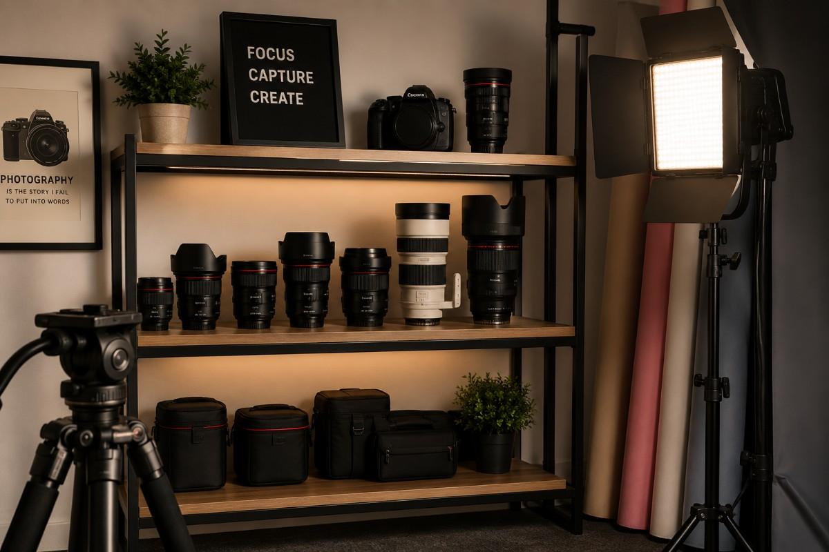 Professional photography studio setup