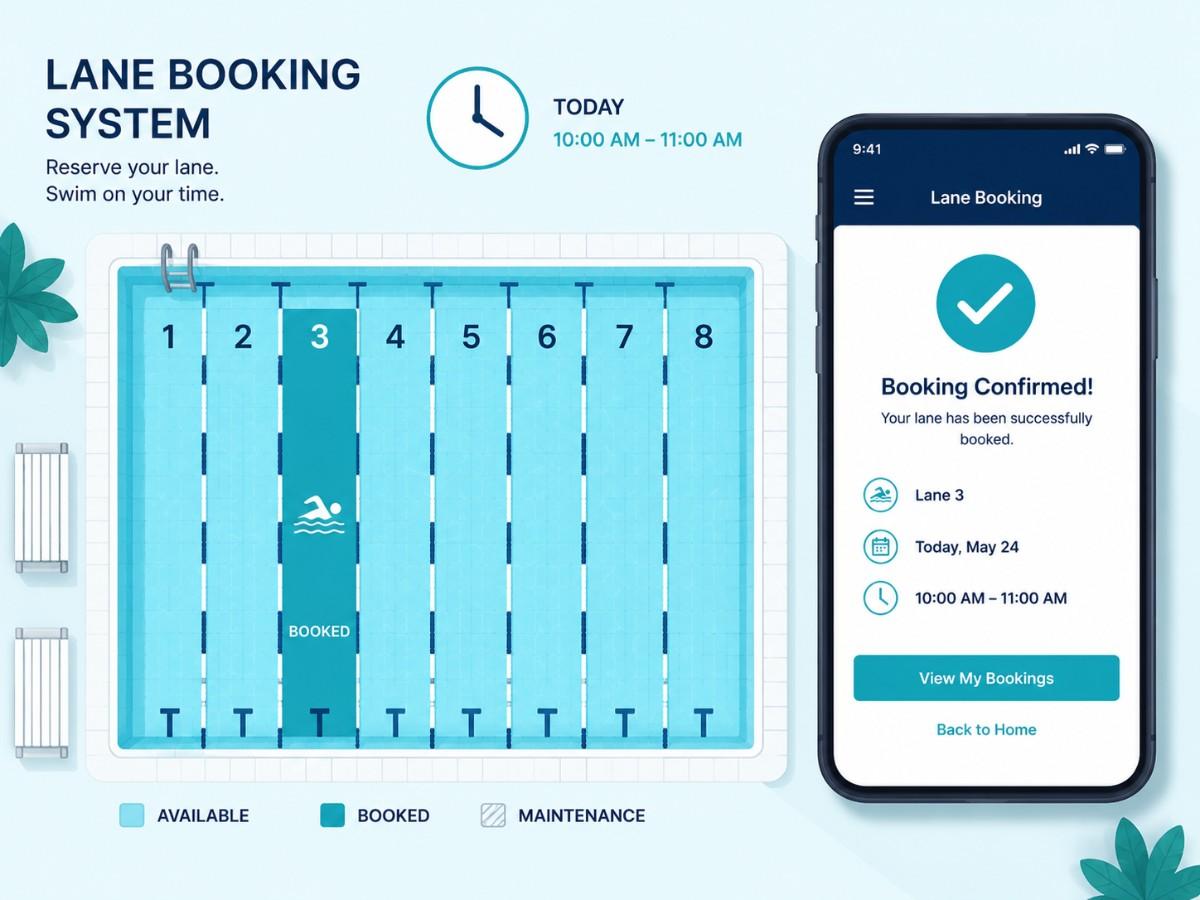 Pool lane booking system project