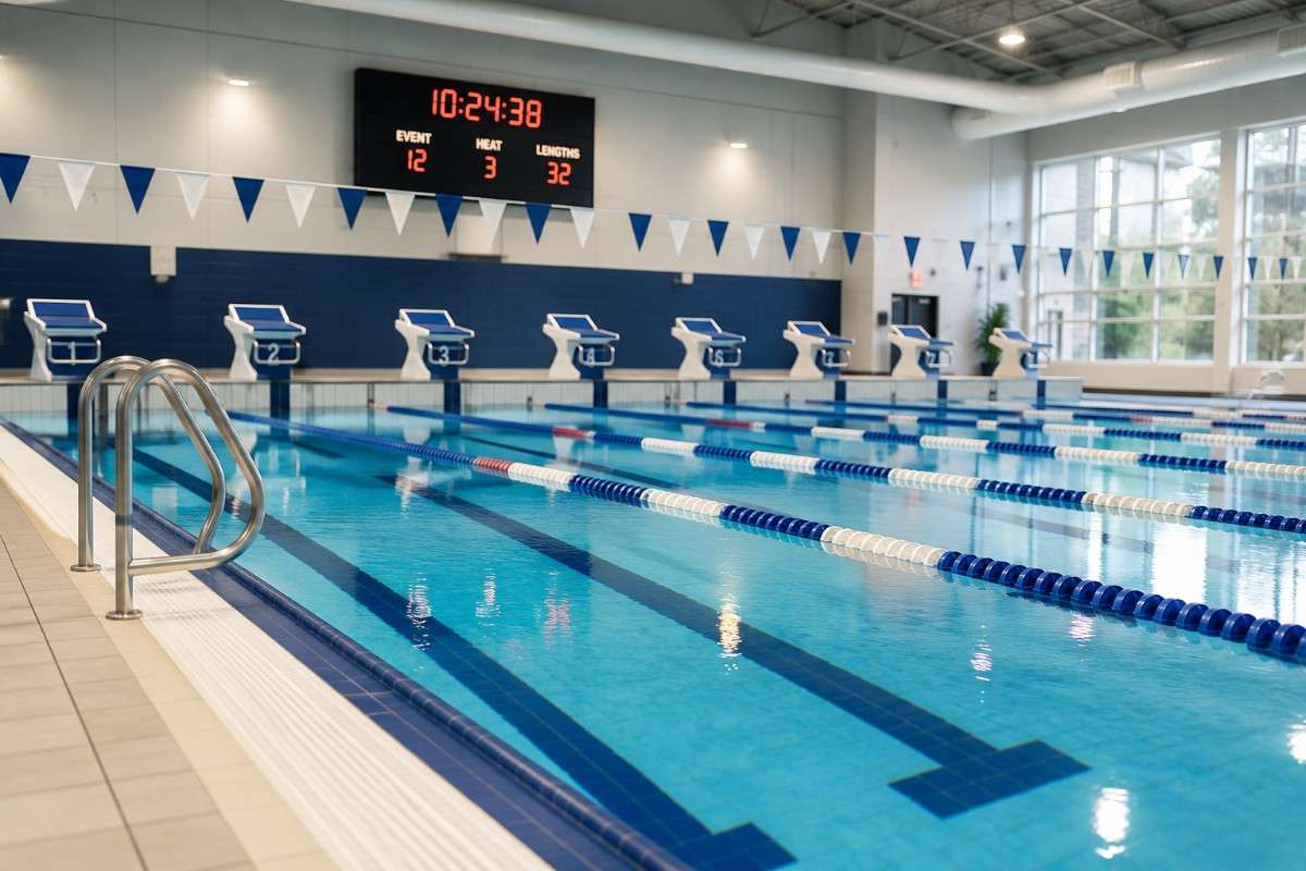 Modern swimming pool facility