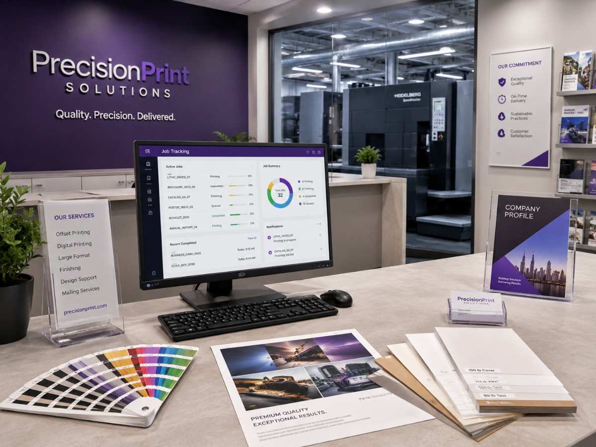 Printing press using SITS management software