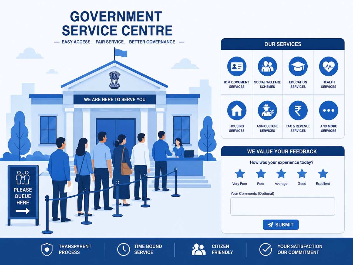 Government service centre queue