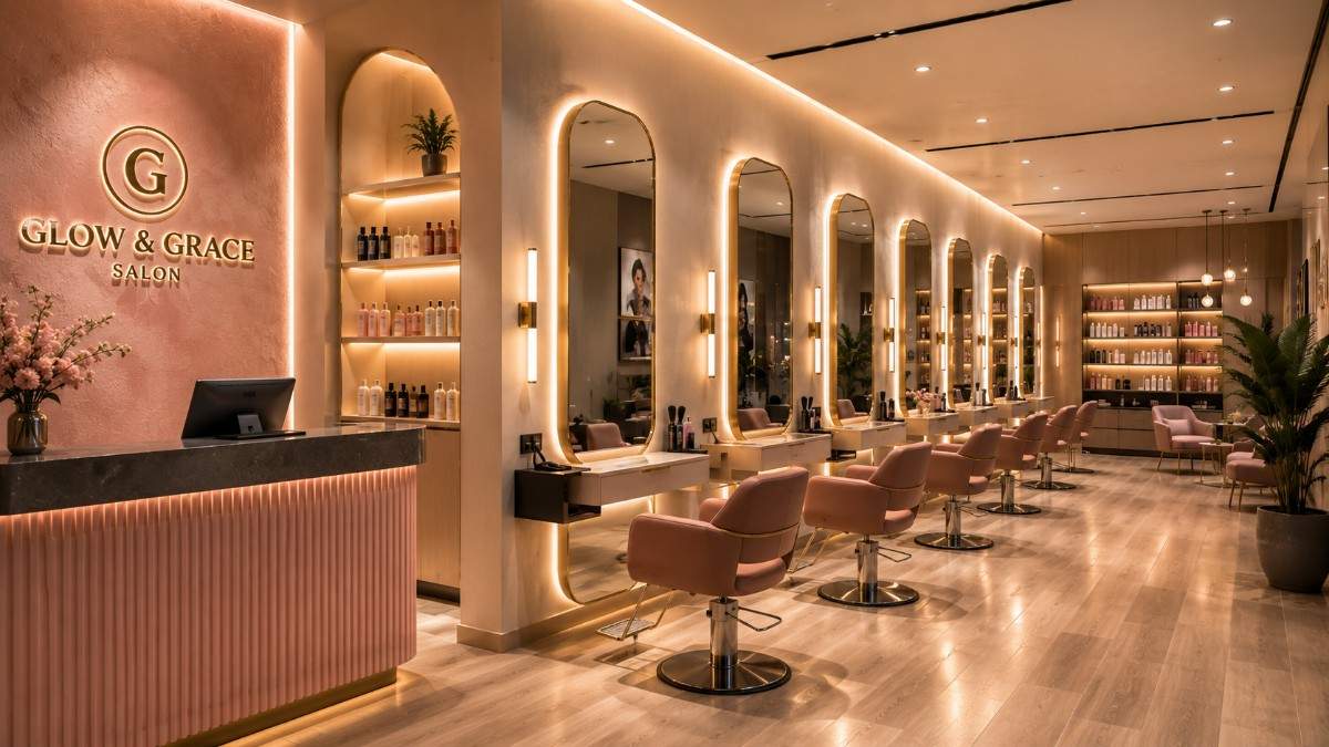 Salon management software dashboard