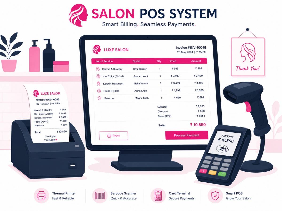 Salon POS billing project