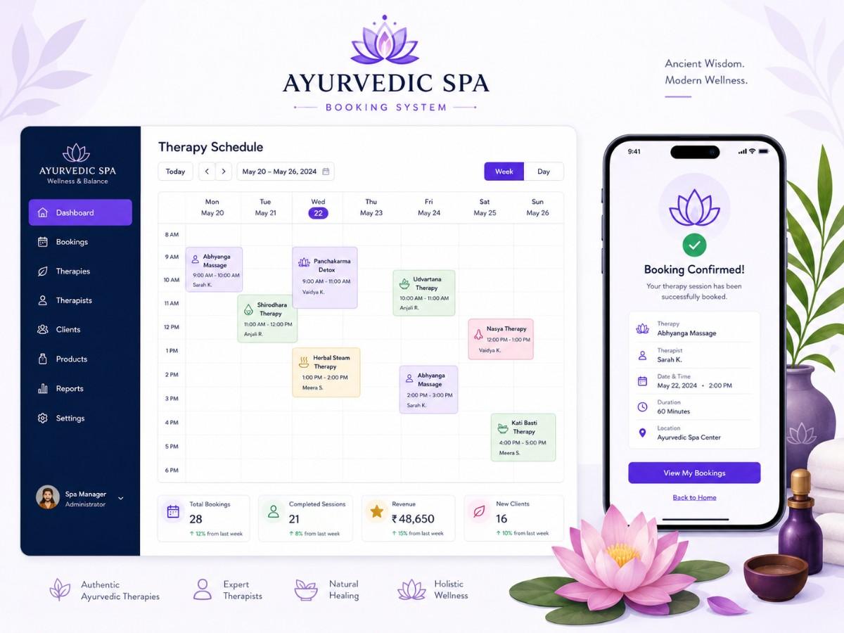Spa therapy booking system project