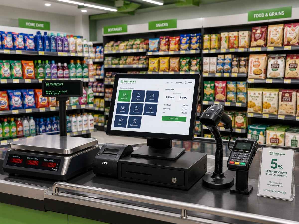 Supermarket using SITS management software