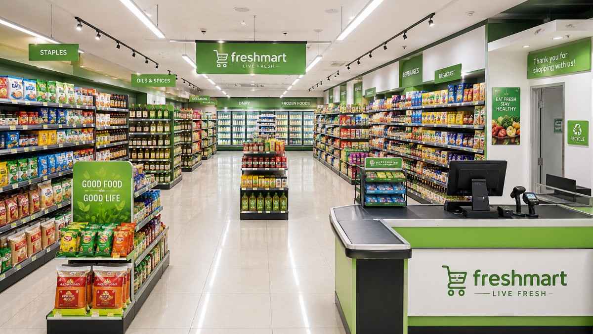 Supermarket grocery software dashboard