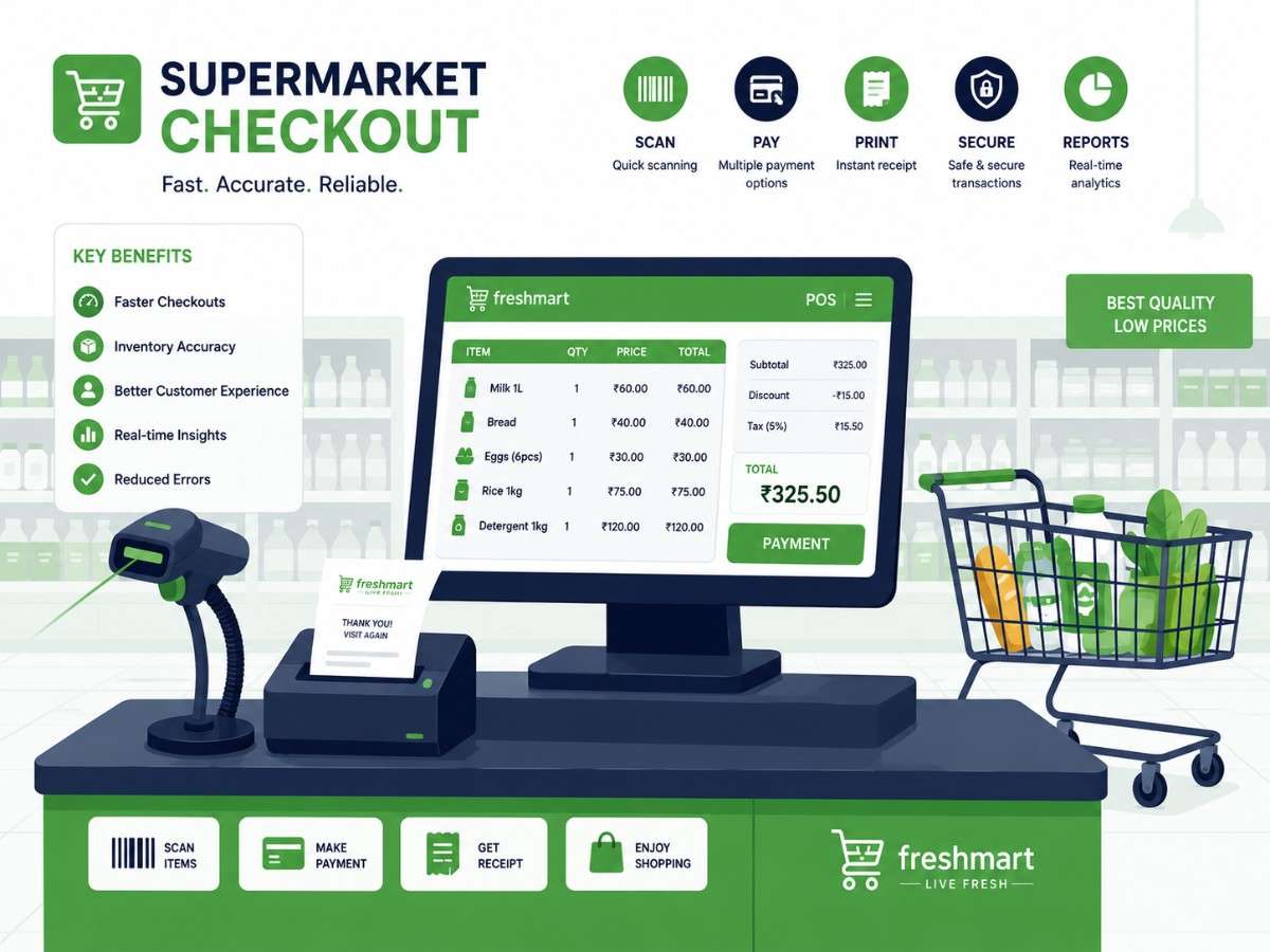 Supermarket POS billing project