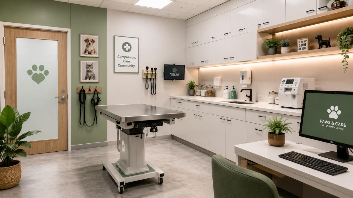 Veterinary clinic software dashboard