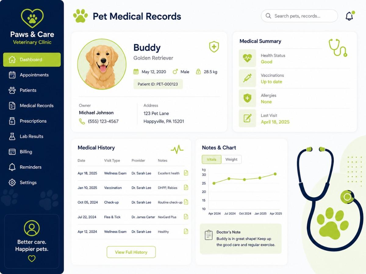 Veterinary records system project