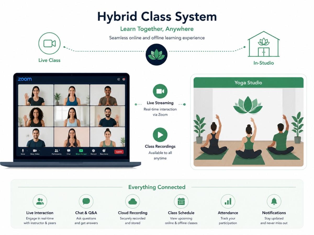 Yoga hybrid class system project