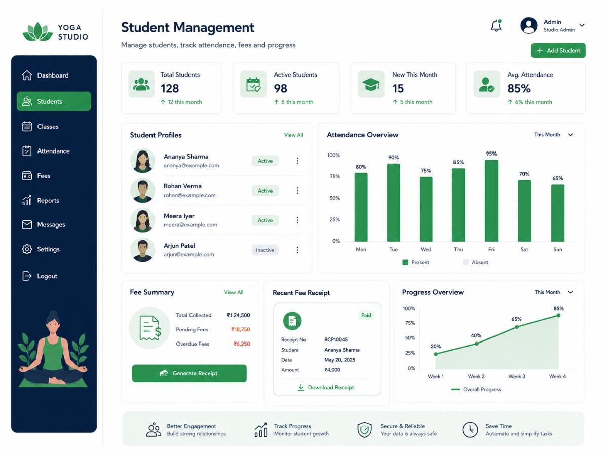 Yoga student management project