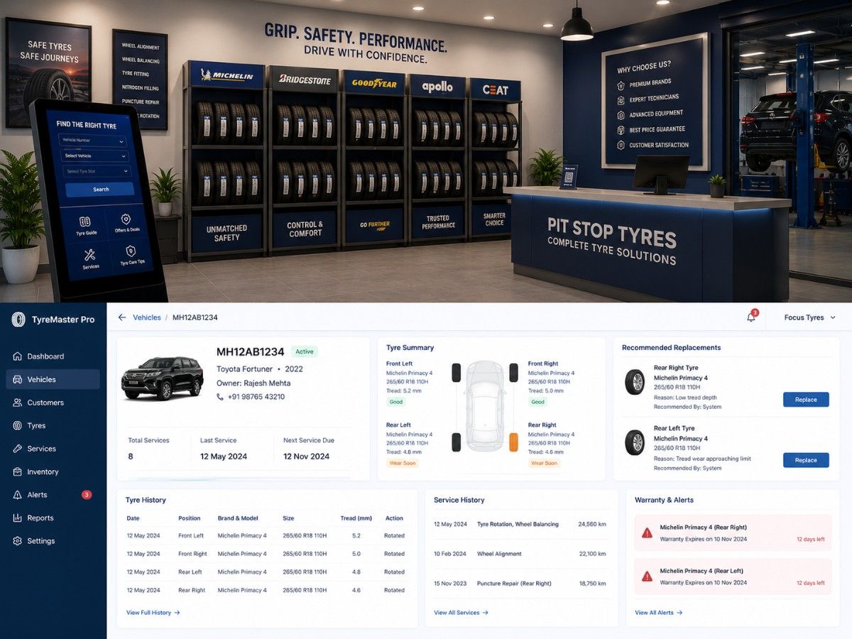 Tyre shop using SITS software