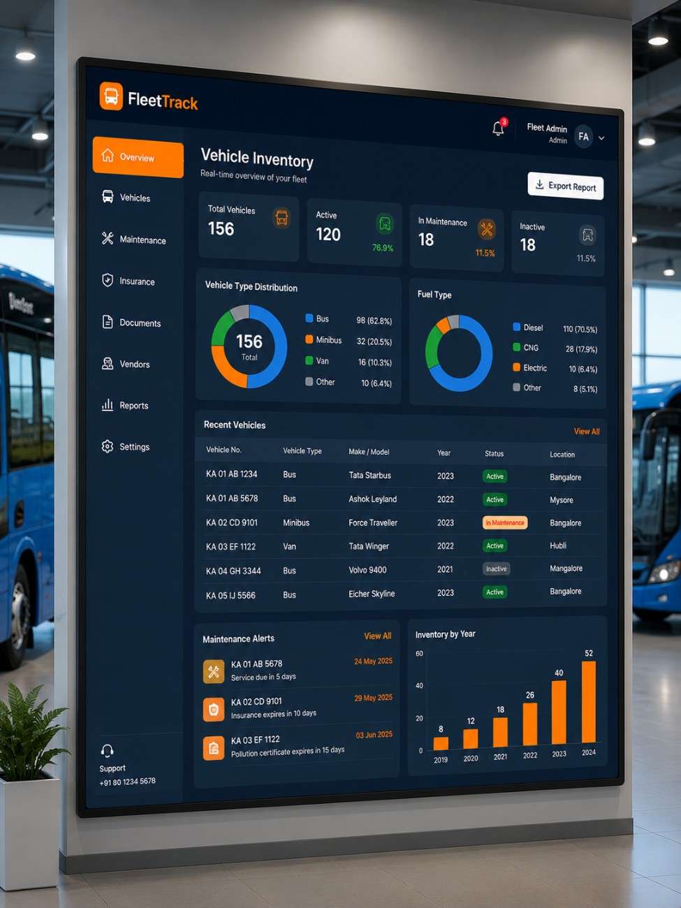 Car dealership software on screen