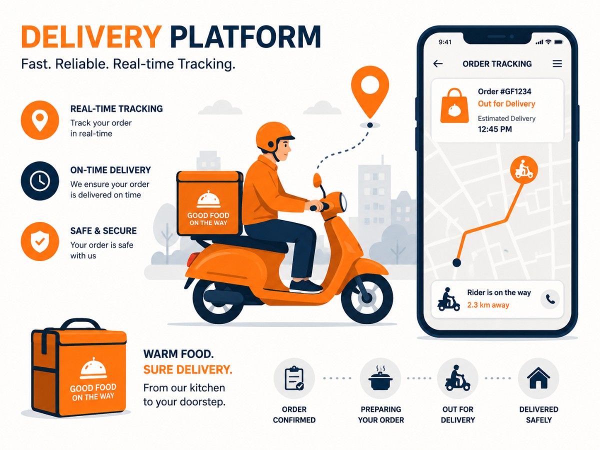 Cloud kitchen with own delivery fleet project