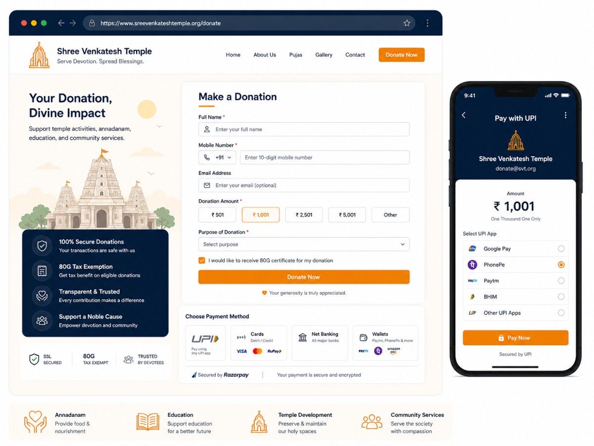 Online donation portal project