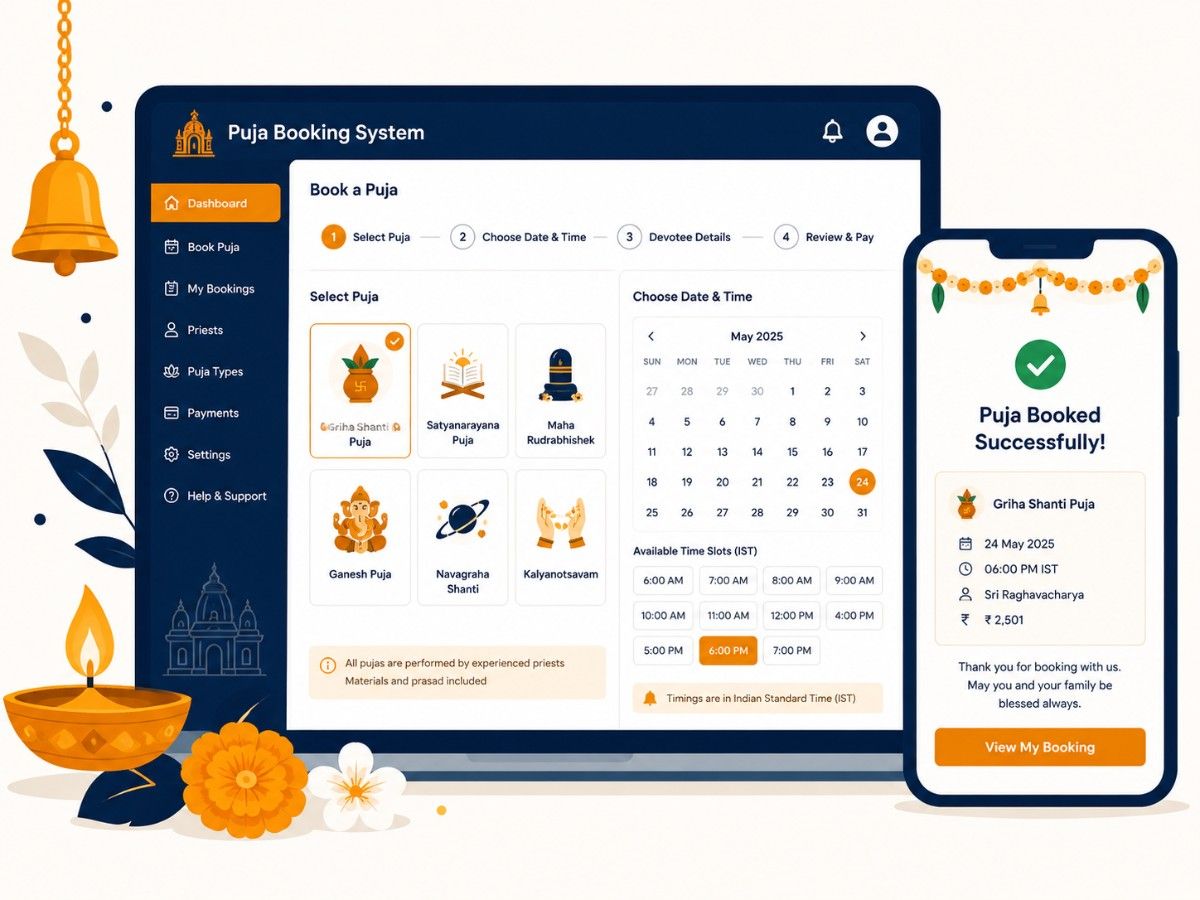 Puja booking system project